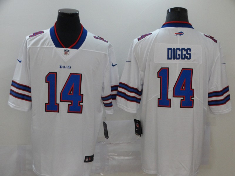 Men's Buffalo Bills Stefon Diggs #14 White Jersey